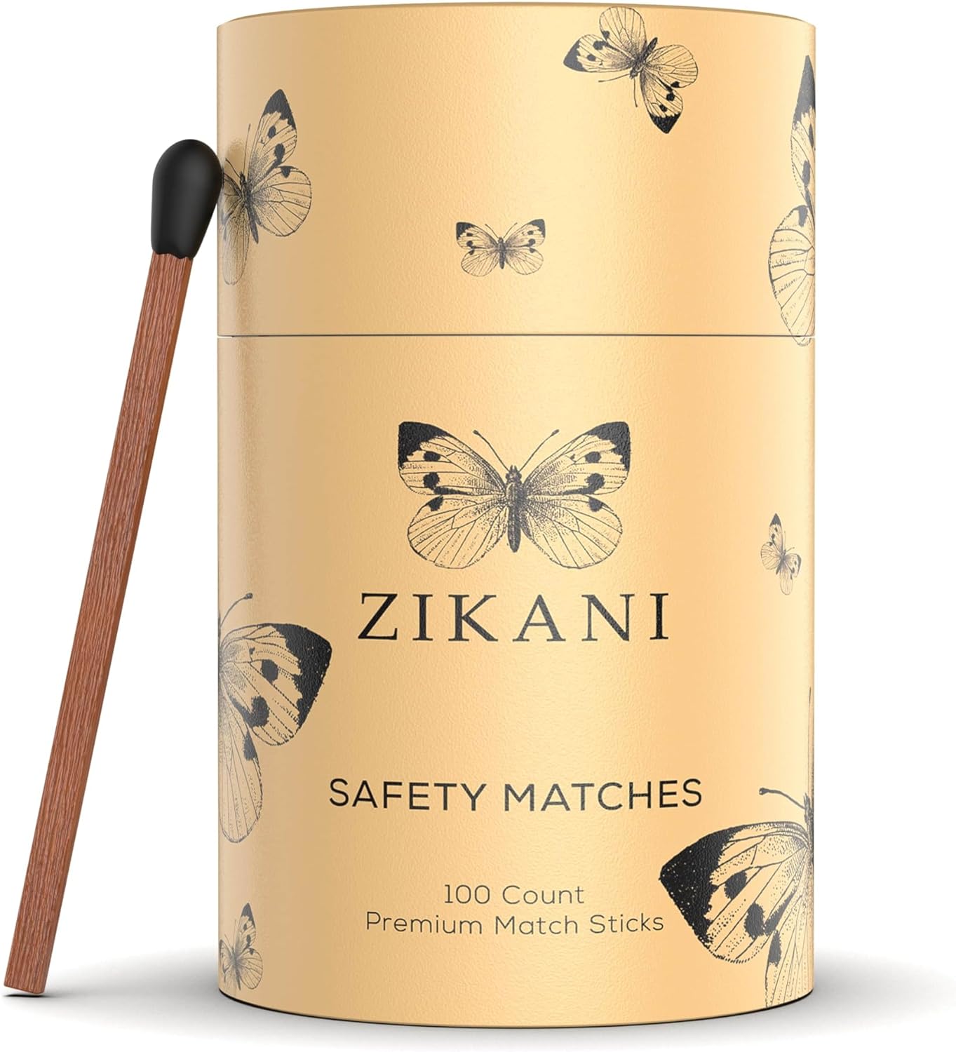 ZIKANI Espresso Stick Black Tip Matches – Premium Decorative Matches