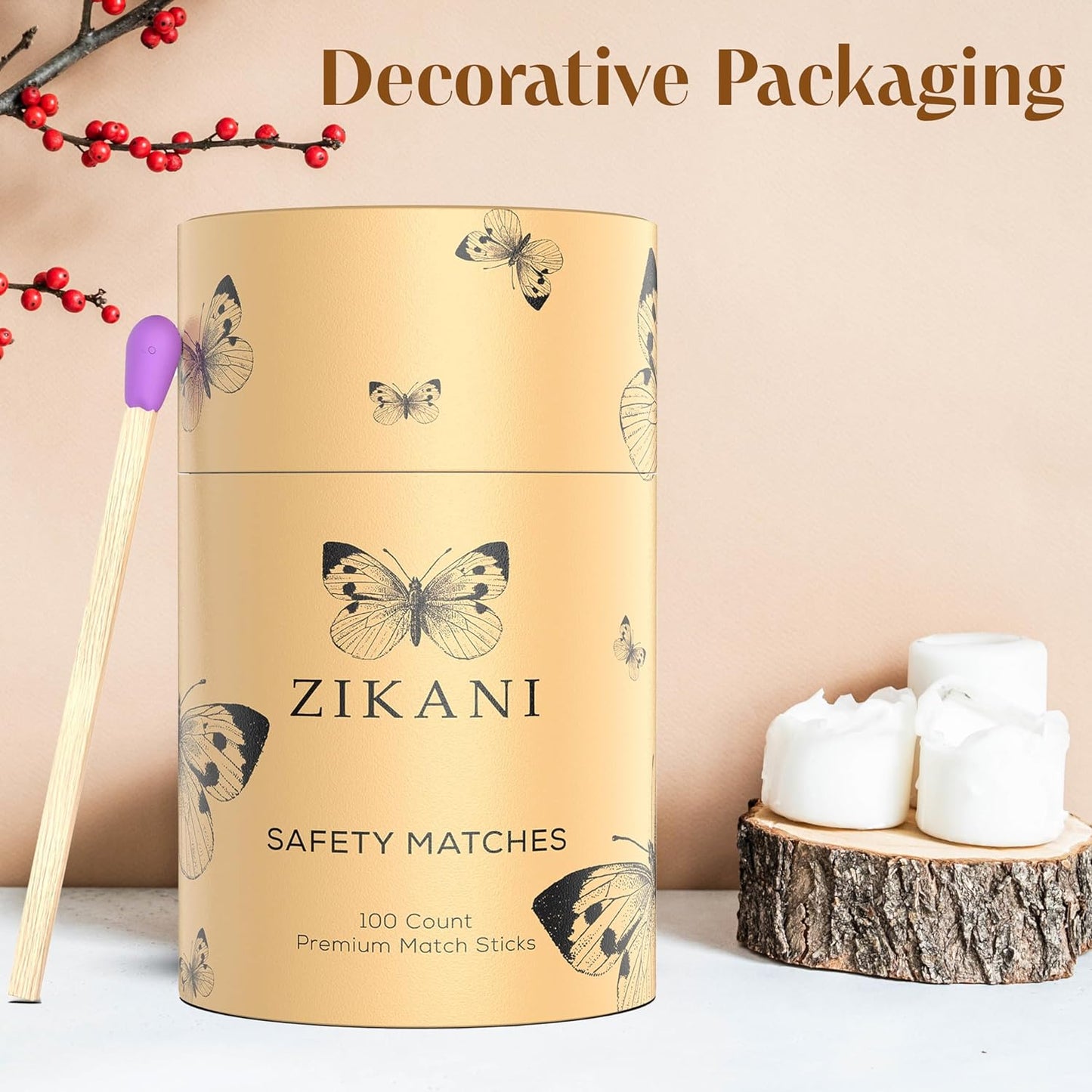 ZIKANI Lavender Tip Matches – Premium Matches for Stylish Lighting