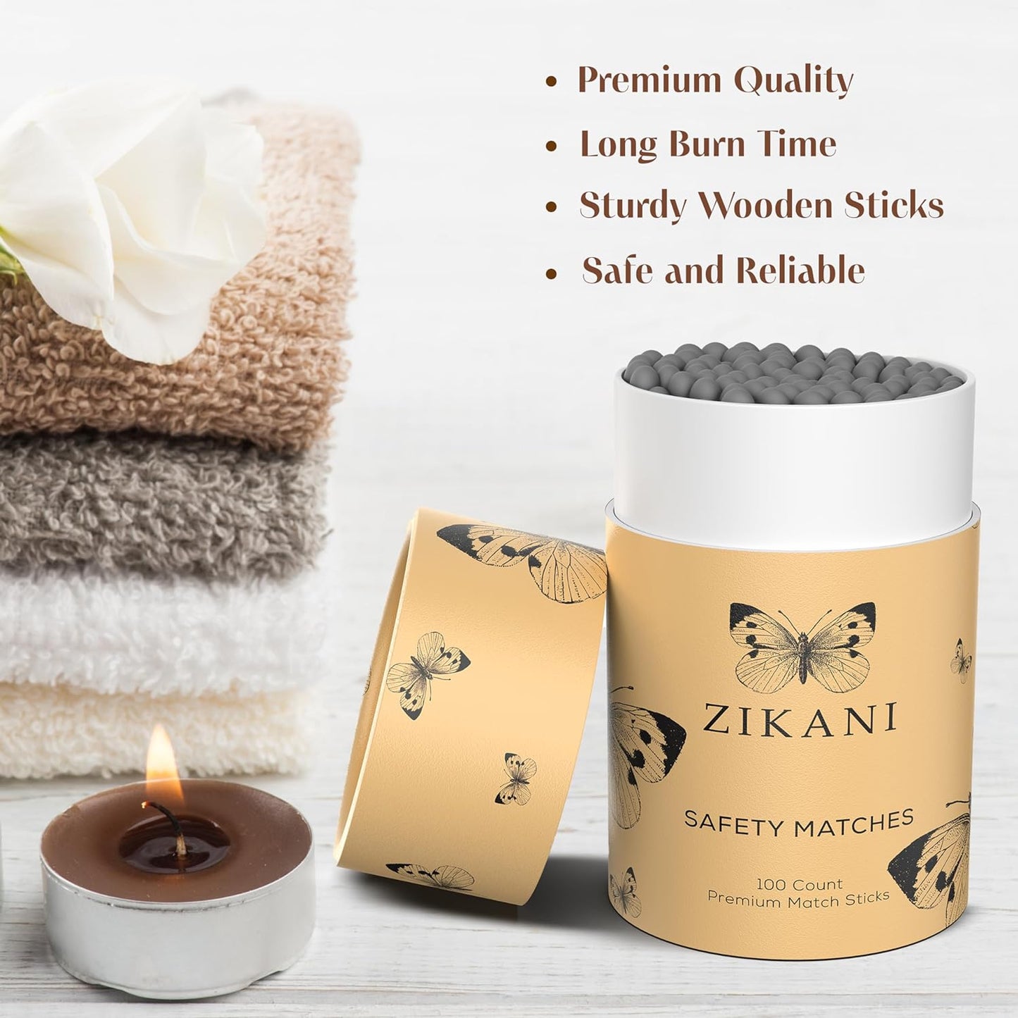 ZIKANI Grey Tip Matches – High-Quality Matches for Every Need