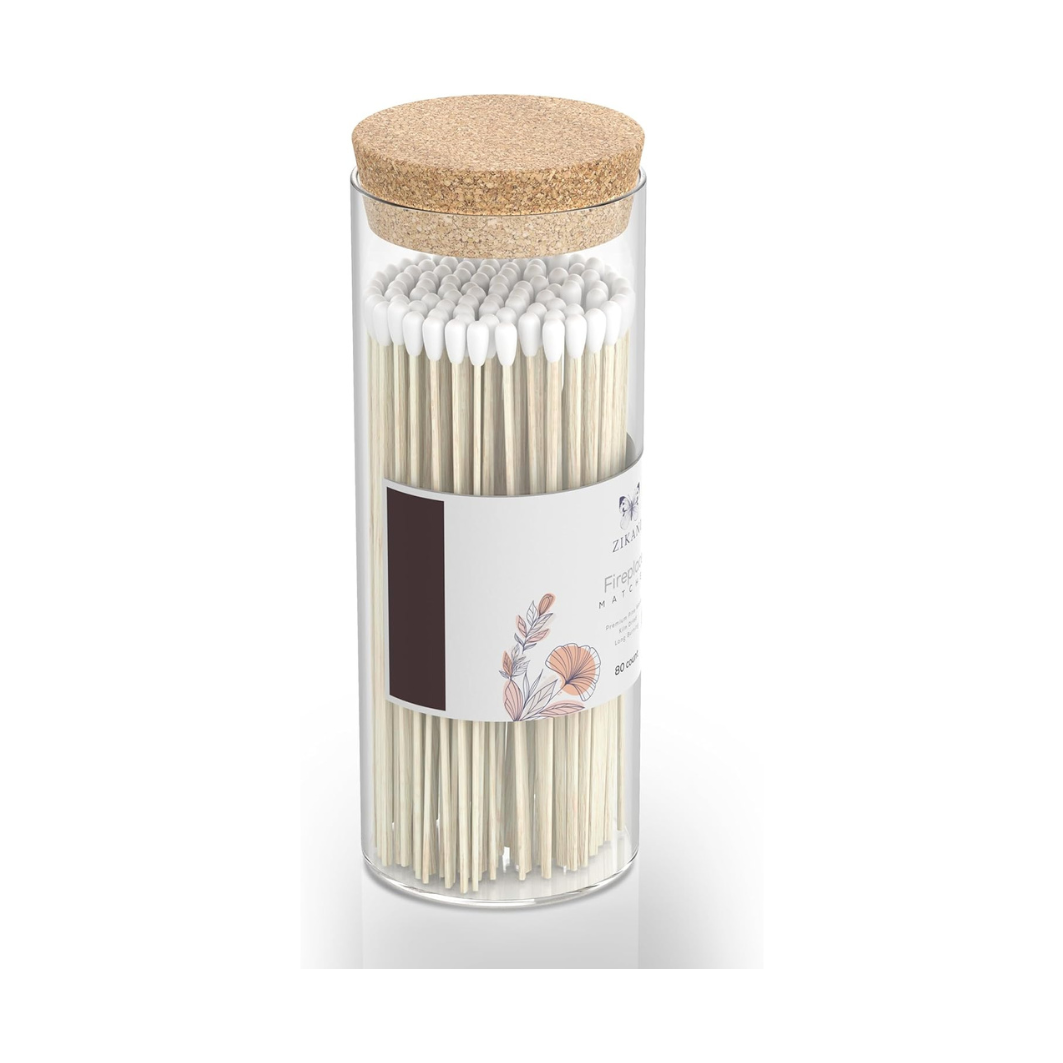 ZIKANI White Tip Fireplace Matches – Premium Long-Lasting Matches