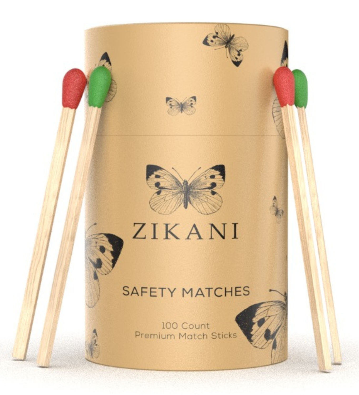 ZIKANI White Stick - Green & Red Tip Matches – Stylish Decorative Matches