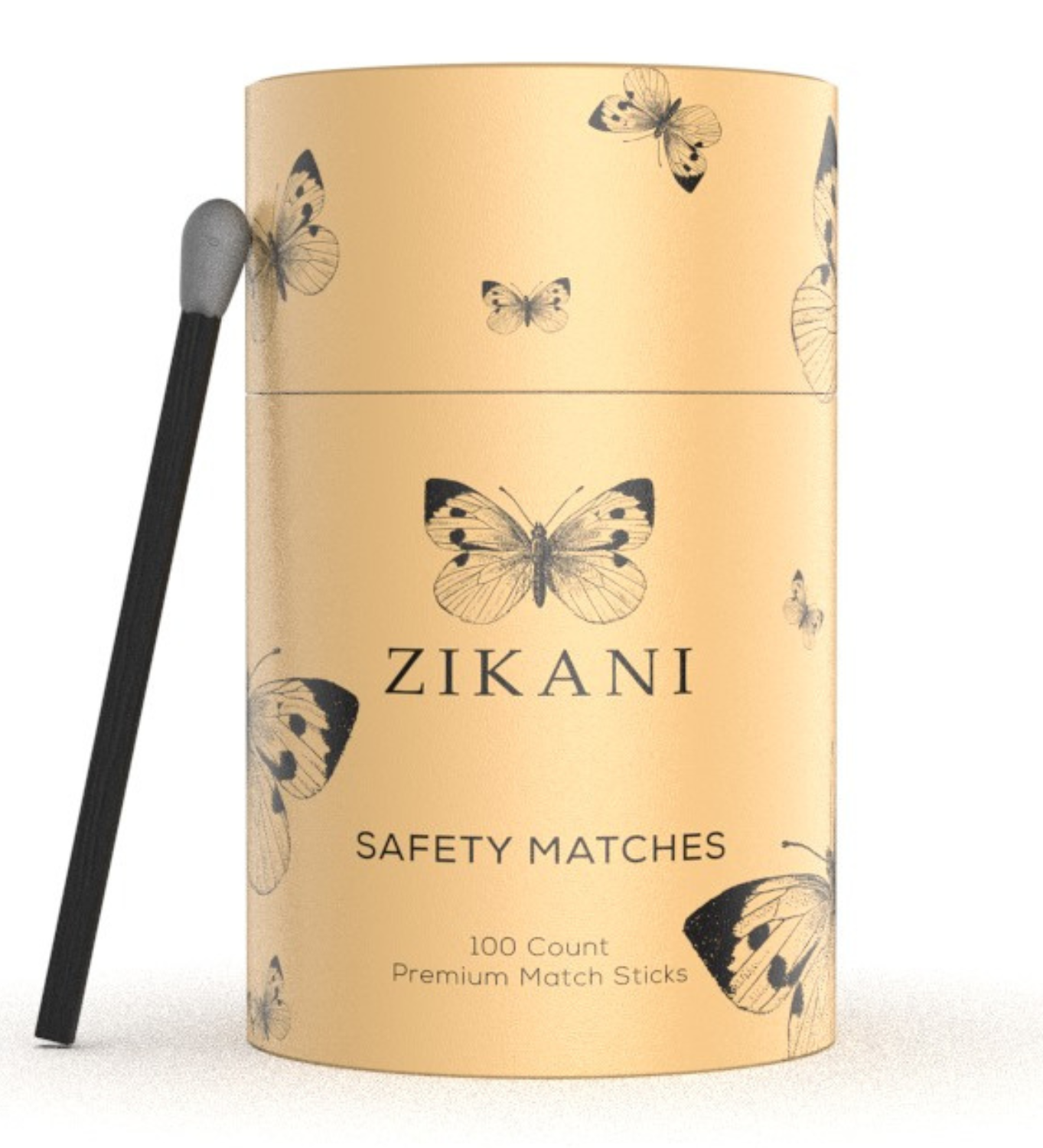 ZIKANI Black Stick & Gray Tip Matches – High-Quality Decorative Use