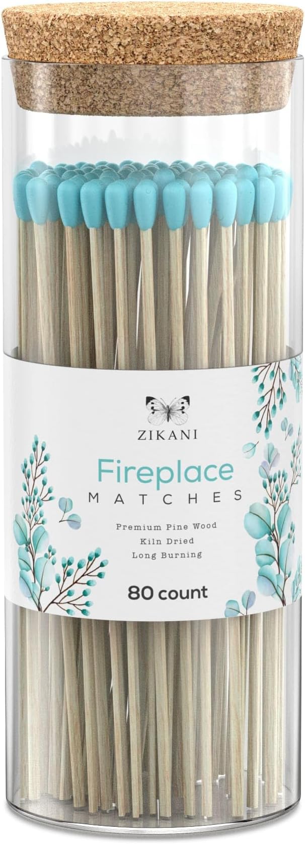 ZIKANI Blue Tip Fireplace Matches – Elegant Matches for Lighting