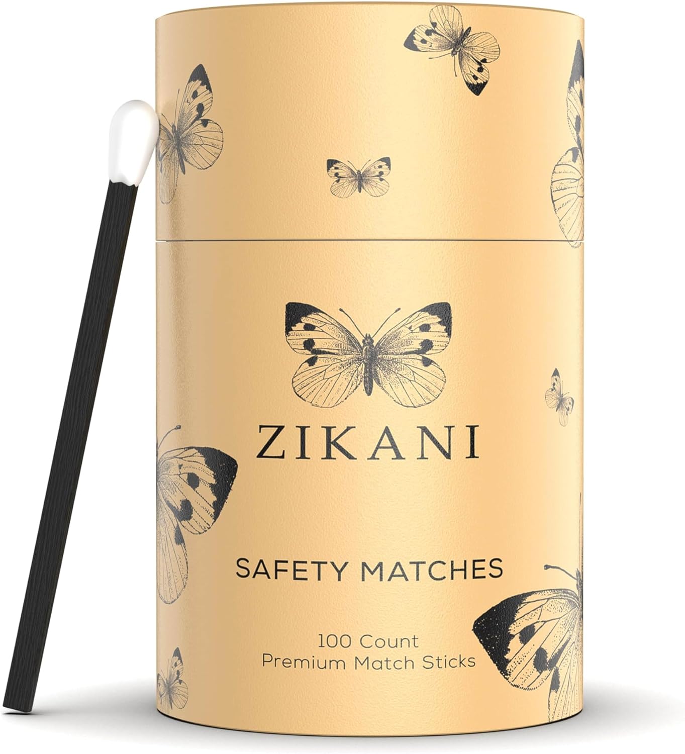 ZIKANI Black Stick & White Tip Matches – Classic Elegant Matches