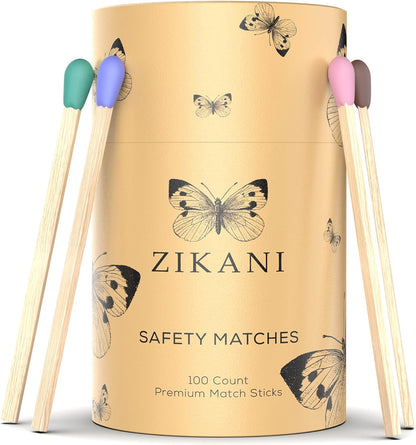 ZIKANI Rainbow Colored Tip Matches – Fun Decorative Matches