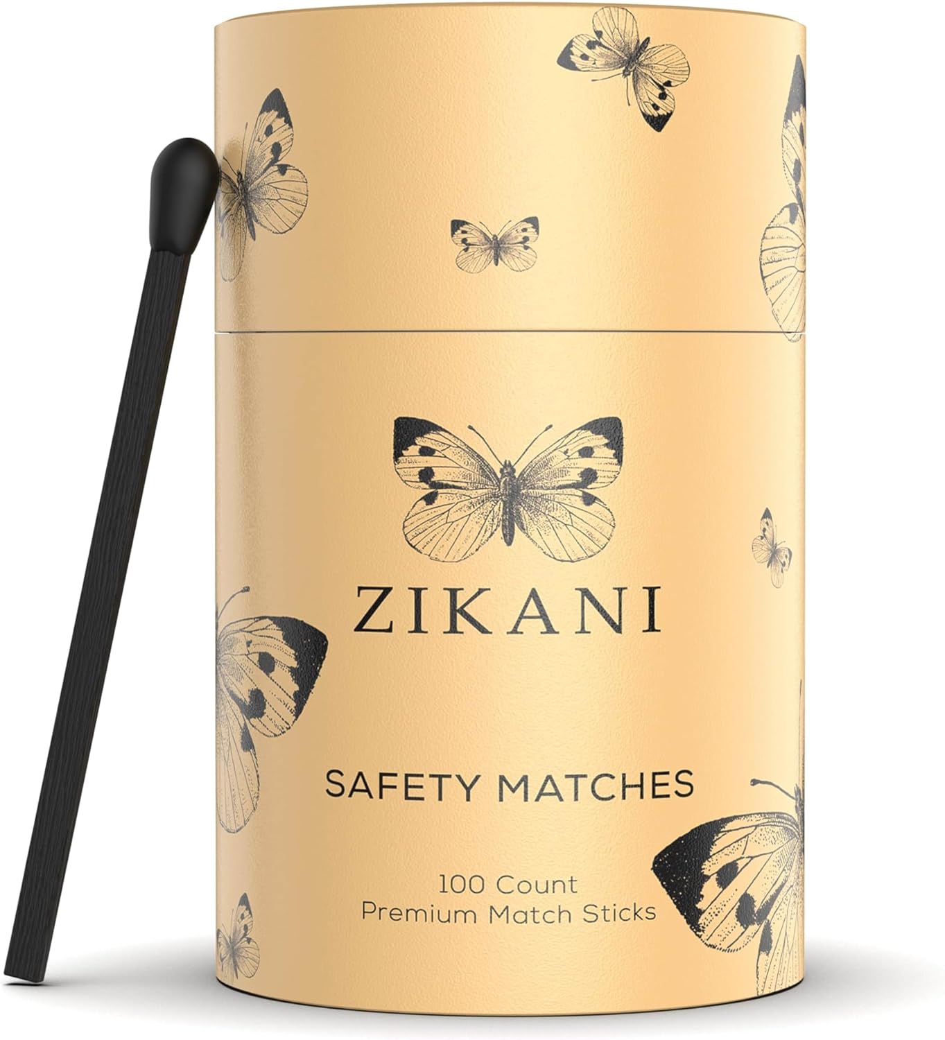 ZIKANI Black Stick & Black Tip Matches – Premium, Long-Lasting Matches