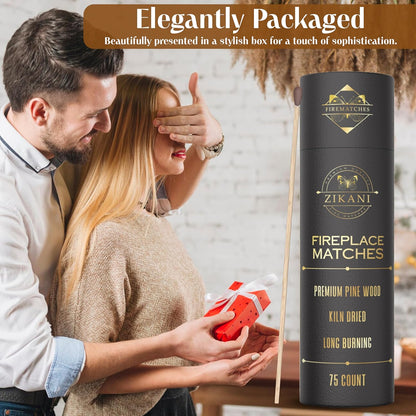 ZIKANI Long Matches | Black Tip – Premium Matches for Reliable Use