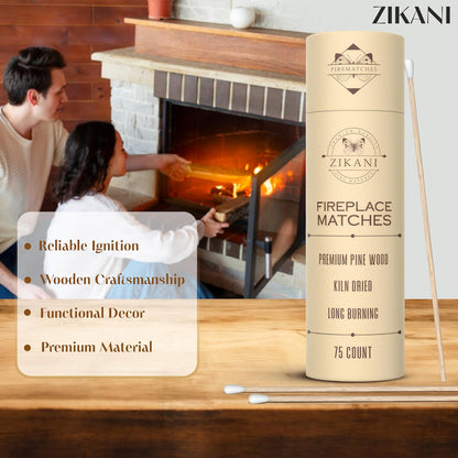 ZIKANI Long Matches | White Tip – Elegant Matches for Every Use