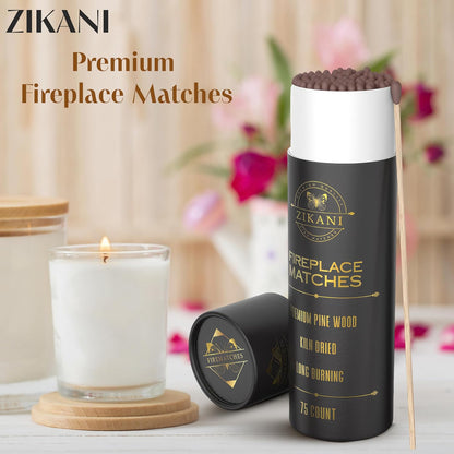 ZIKANI Long Matches | Black Tip – Premium Matches for Reliable Use