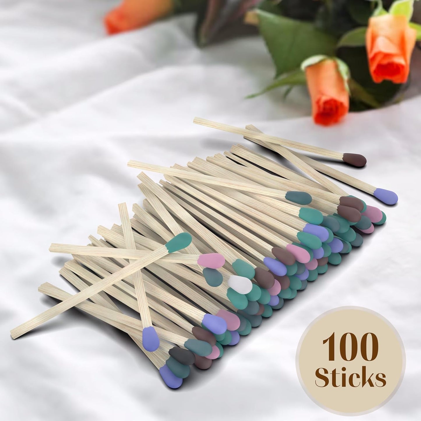 ZIKANI Rainbow Colored Tip Matches – Fun Decorative Matches