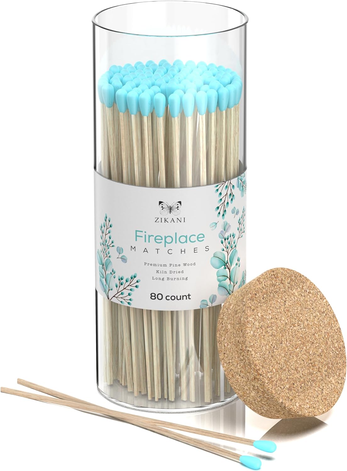 ZIKANI Blue Tip Fireplace Matches – Elegant Matches for Lighting