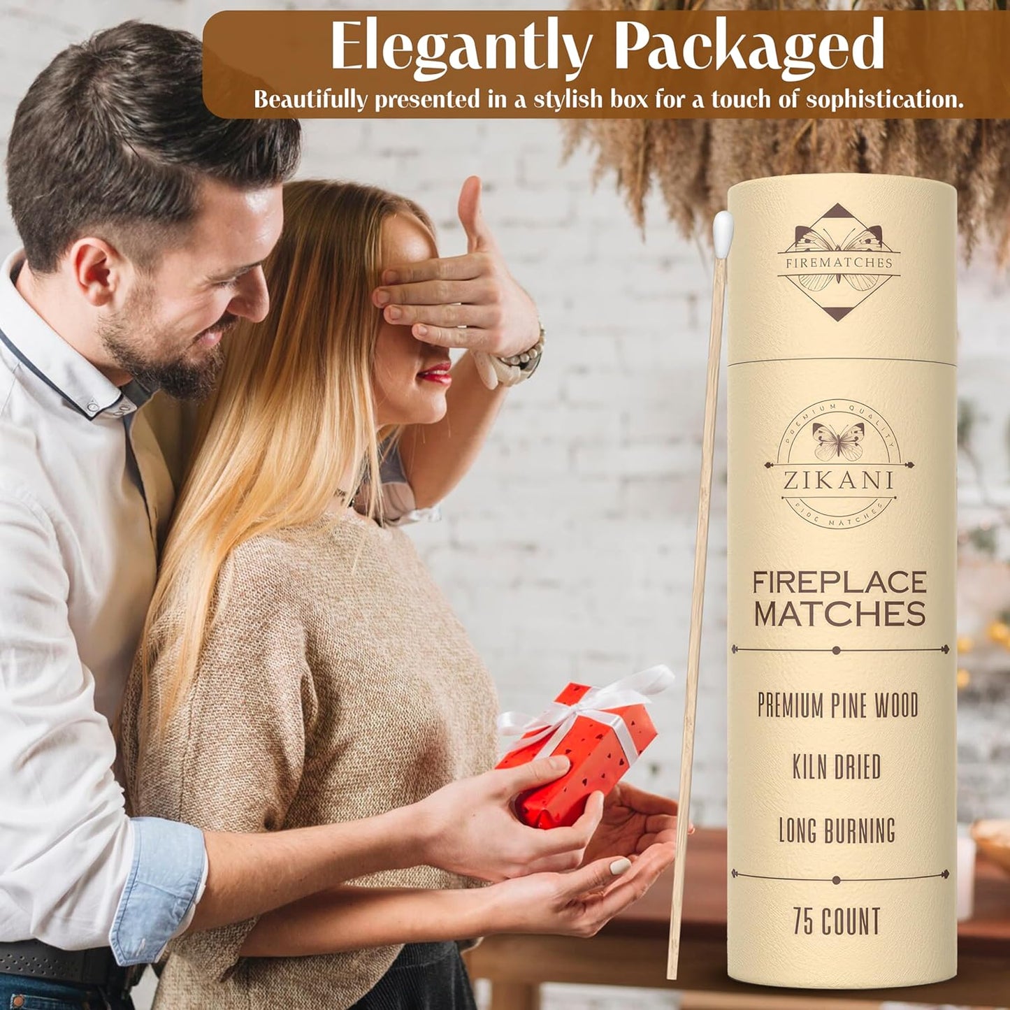 ZIKANI Long Matches | White Tip – Elegant Matches for Every Use