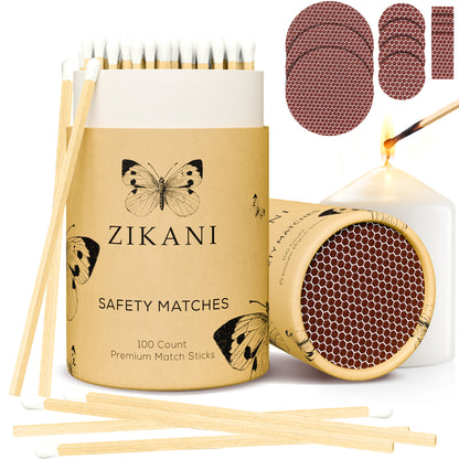 ZIKANI 4" White Tip Matches