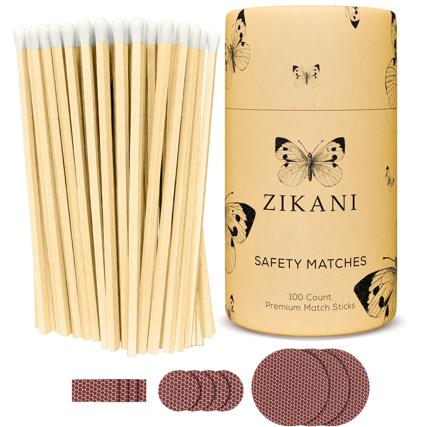 ZIKANI 4" White Tip Matches