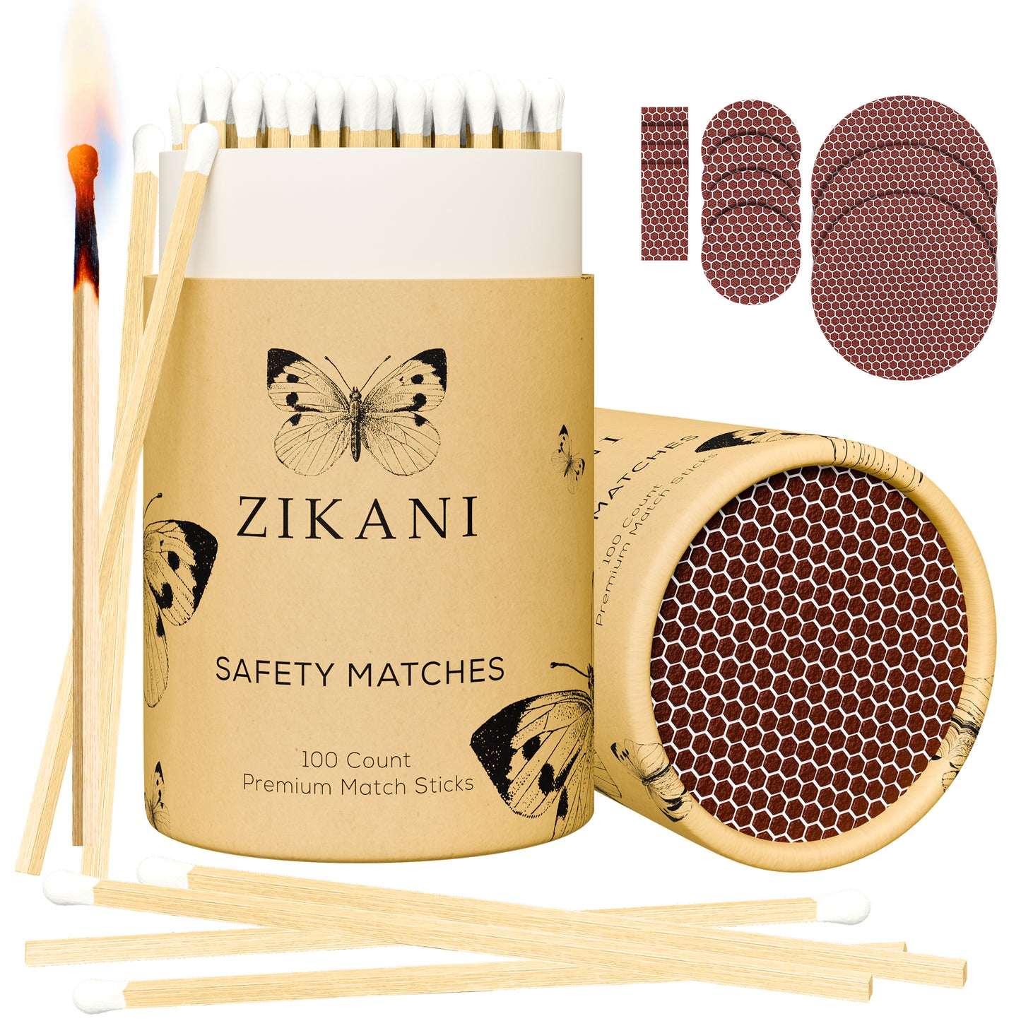 ZIKANI 4" White Tip Matches
