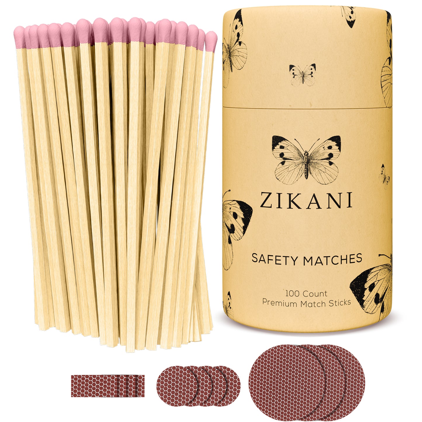 ZIKANI 4" Pink Tip Matches