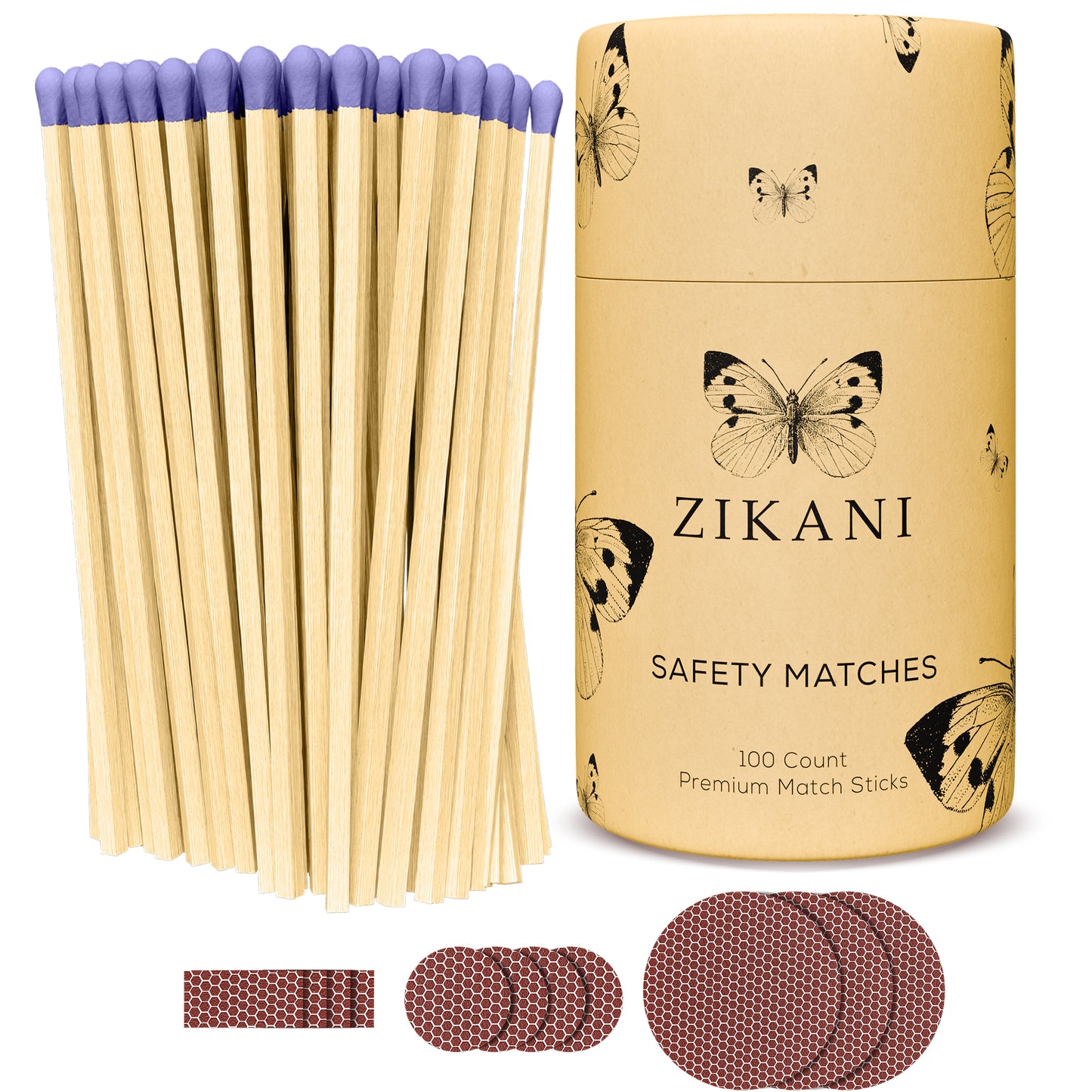 ZIKANI 4" Lavender Tip Matches