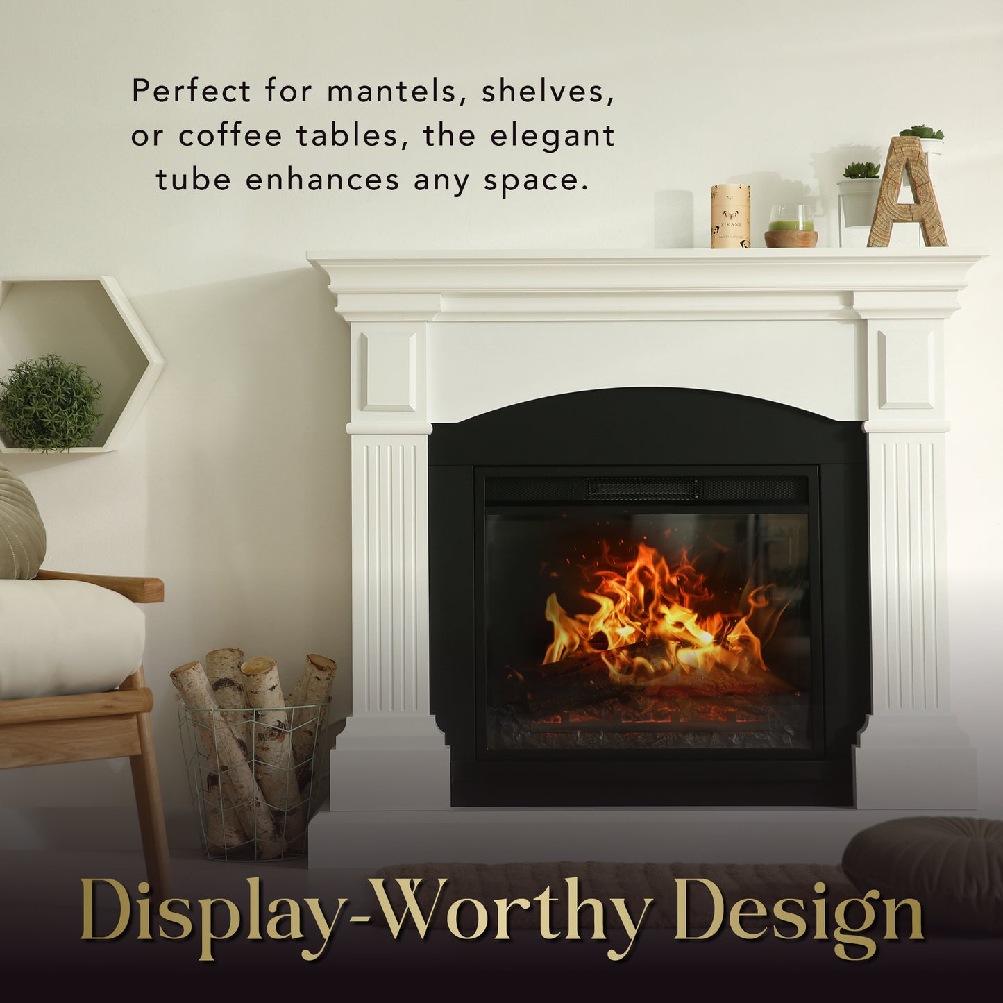 ZIKANI 4" Black Stick & Lavender Tip Matches