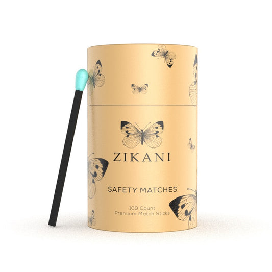 ZIKANI Black Stick & Blue Tip Matches - Premium Long Matches